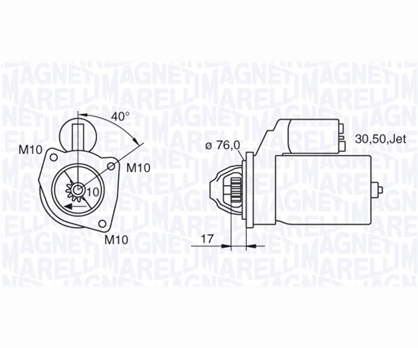 Motorino d'avviamento - 063280005010 MAGNETI MARELLI