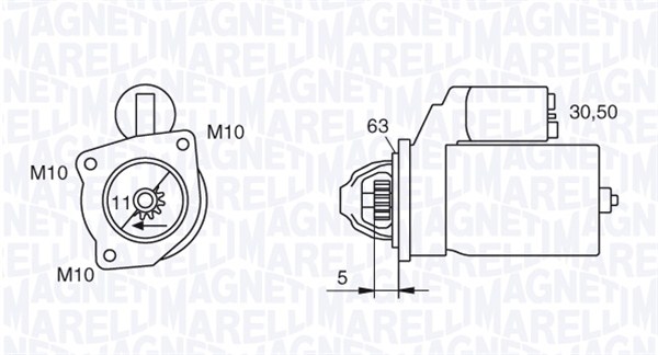 Starter - 063721377010 MAGNETI MARELLI
