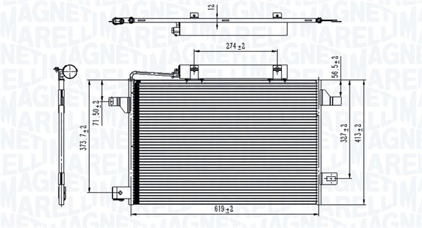kondensatorius, oro kondicionierius - 350203745000 MAGNETI MARELLI