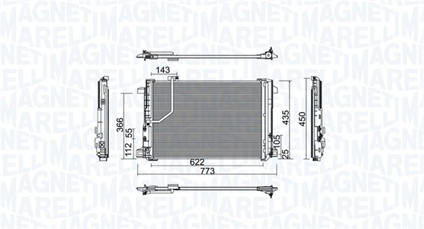 kondensatorius, oro kondicionierius - 350203755000 MAGNETI MARELLI
