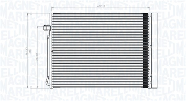 Condenser, air conditioning - 350203795000 MAGNETI MARELLI
