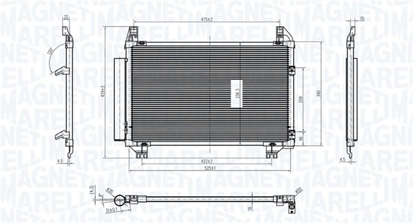 kondensatorius, oro kondicionierius - 350203837000 MAGNETI MARELLI