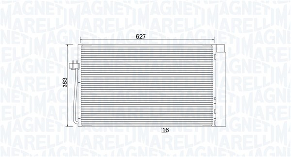 Condensatore, Climatizzatore - 350203899000 MAGNETI MARELLI