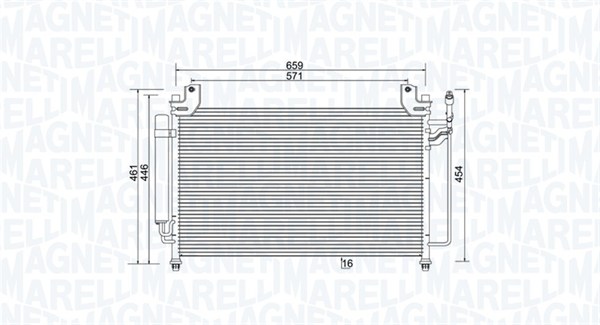 kondensatorius, oro kondicionierius - 350203990000 MAGNETI MARELLI