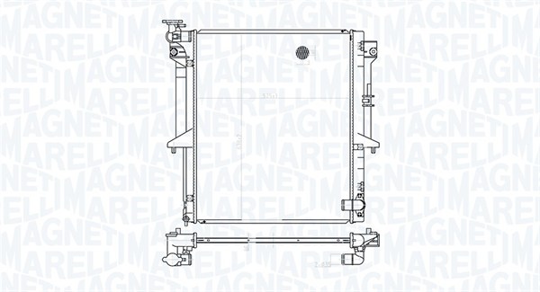 Radiatore, Raffreddamento motore - 350213177300 MAGNETI MARELLI
