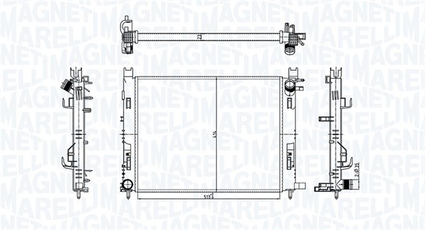 Radiatore, Raffreddamento motore - 350213182100 MAGNETI MARELLI
