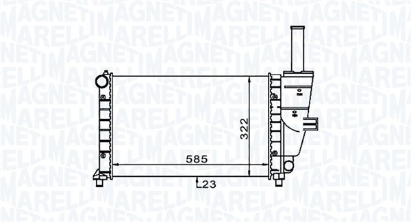 Radiatore, Raffreddamento motore - 350213187100 MAGNETI MARELLI