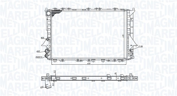 radiatorius, variklio aušinimas - 350213189900 MAGNETI MARELLI