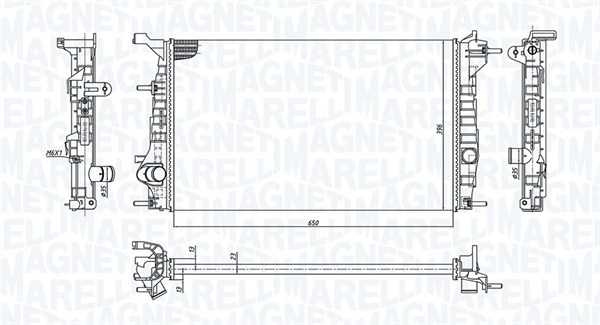 Radiatore, Raffreddamento motore - 350213199200 MAGNETI MARELLI