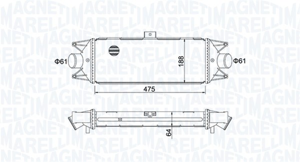 Intercooler - 351319204010 MAGNETI MARELLI