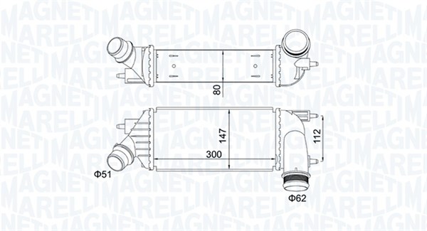 Intercooler - 351319204140 MAGNETI MARELLI