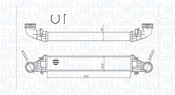 Intercooler, charger - 351319204180 MAGNETI MARELLI