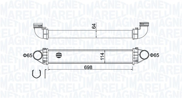 Intercooler, charger - 351319204210 MAGNETI MARELLI