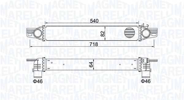 Intercooler - 351319204360 MAGNETI MARELLI
