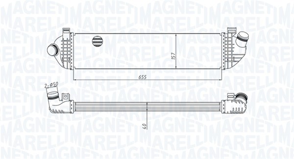 Intercooler, charger - 351319204370 MAGNETI MARELLI