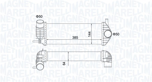 Intercooler - 351319204480 MAGNETI MARELLI