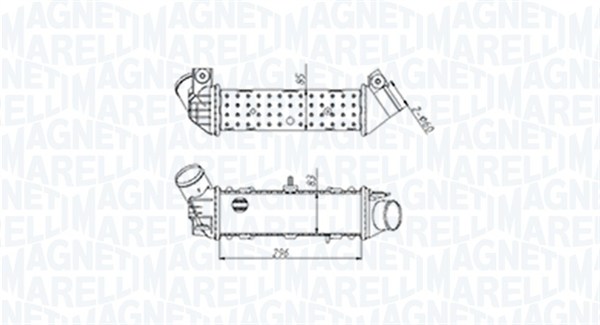 tarpinis suslėgto oro aušintuvas, kompresorius - 351319204490 MAGNETI MARELLI
