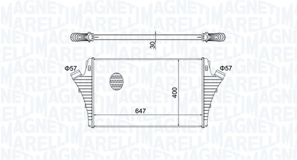 Intercooler, charger - 351319204650 MAGNETI MARELLI