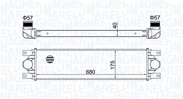 Intercooler - 351319204780 MAGNETI MARELLI