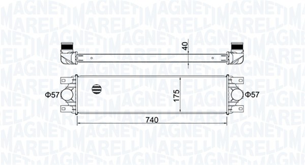 Intercooler, charger - 351319204790 MAGNETI MARELLI
