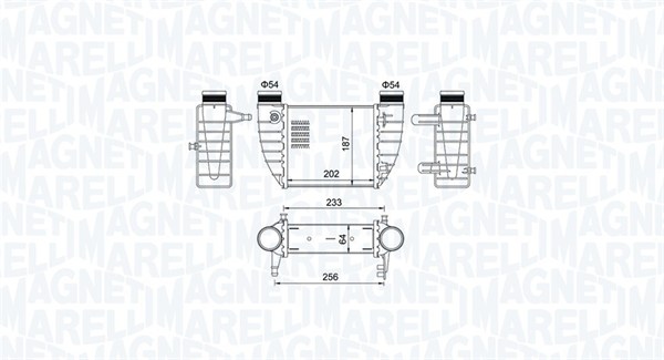 Intercooler, charger - 351319204850 MAGNETI MARELLI