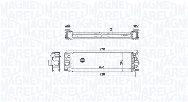 Intercooler, charger - 351319205050 MAGNETI MARELLI