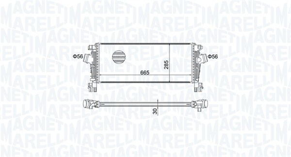 Intercooler, charger - 351319205070 MAGNETI MARELLI