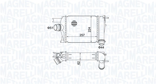 Intercooler, charger - 351319205170 MAGNETI MARELLI