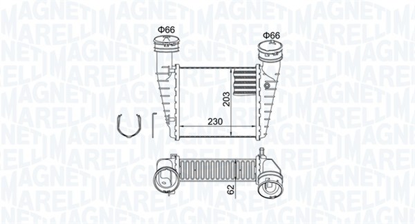 Intercooler - 351319205210 MAGNETI MARELLI