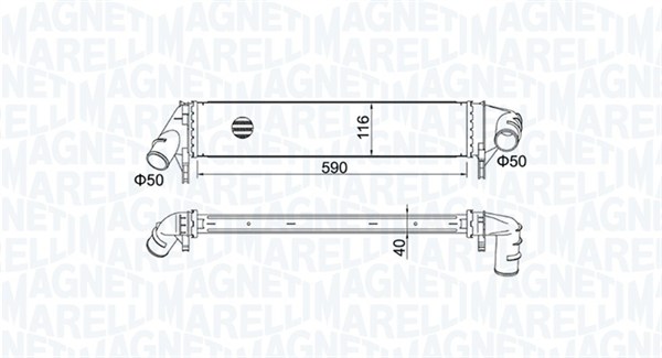 Intercooler - 351319205260 MAGNETI MARELLI