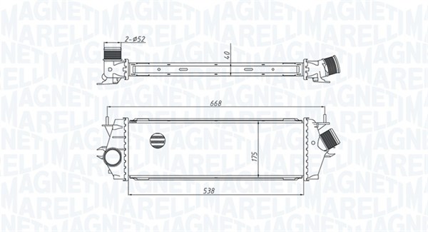 Intercooler - 351319205340 MAGNETI MARELLI