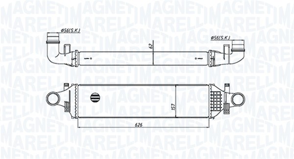 Intercooler, charger - 351319205420 MAGNETI MARELLI