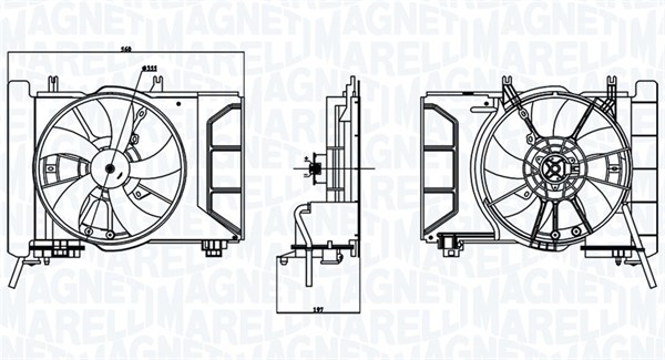 Fan, radiator - 069422769010 MAGNETI MARELLI