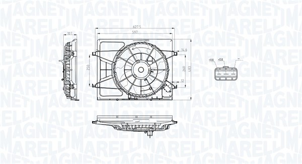 Ventola, Raffreddamento motore - 069422793010 MAGNETI MARELLI
