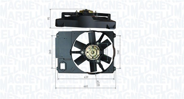 Fan, radiator - 069422800010 MAGNETI MARELLI