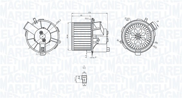 Ventilatore abitacolo - 069412200010 MAGNETI MARELLI