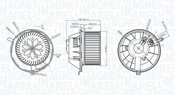 Interior Blower - 069412229010 MAGNETI MARELLI