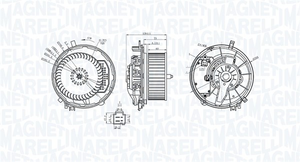 Interior Blower - 069412245010 MAGNETI MARELLI