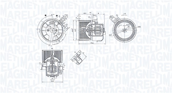 Ventilatore abitacolo - 069412247010 MAGNETI MARELLI