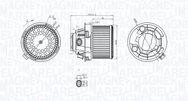 Interior Blower - 069412258010 MAGNETI MARELLI