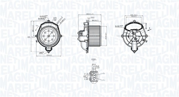 Ventilatore abitacolo - 069412266010 MAGNETI MARELLI
