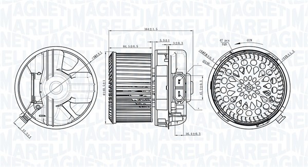 Ventilatore abitacolo - 069412272010 MAGNETI MARELLI