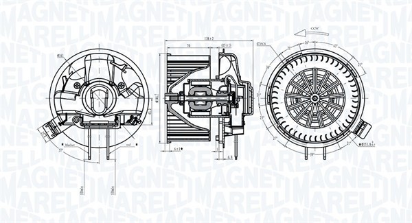 Interior Blower - 069412305010 MAGNETI MARELLI