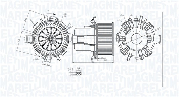 Ventilatore abitacolo - 069412315010 MAGNETI MARELLI