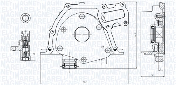 Pompa olio - 351516000017 MAGNETI MARELLI