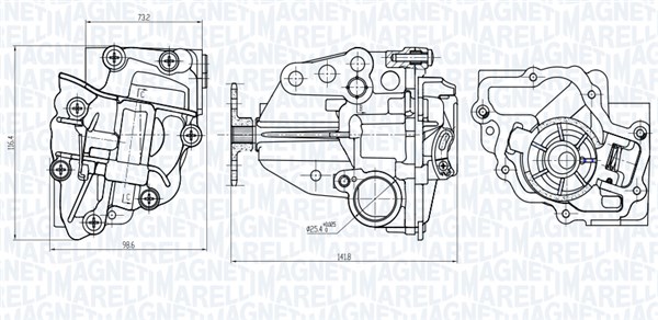Pompa olio - 351516000066 MAGNETI MARELLI