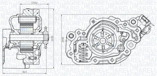 Масляный насос - 351516000082 MAGNETI MARELLI