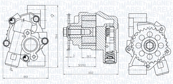 Pompa olio - 351516000099 MAGNETI MARELLI