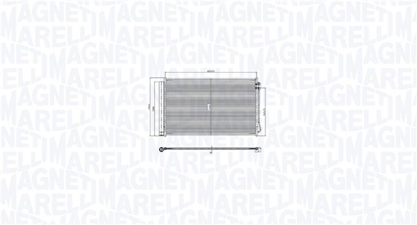 Condensatore, Climatizzatore - 350203105400 MAGNETI MARELLI