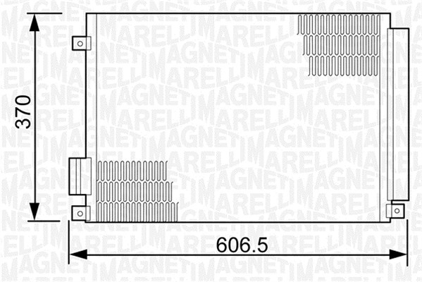 Condenser, air conditioning - 350203497000 MAGNETI MARELLI